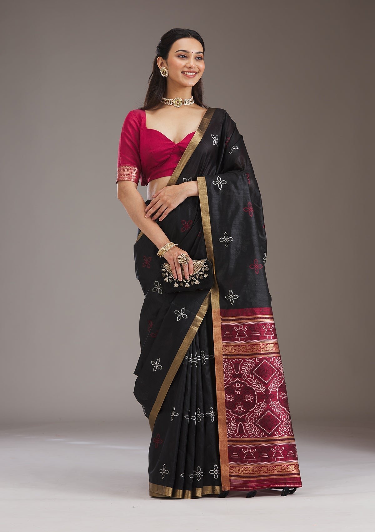 Elegant Black Tissue Saree with Stunning Zariwork