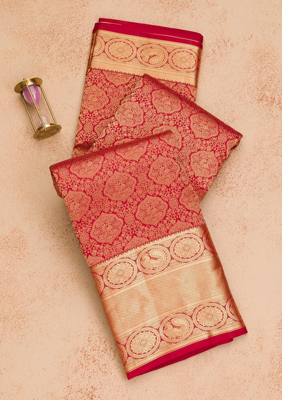 Elegant Maroon Pure Silk Saree with Intricate Zariwork