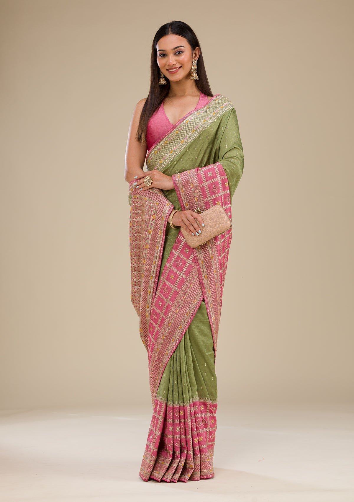 Elegant Pink Zariwork Soft Silk Saree for a Timeless Look